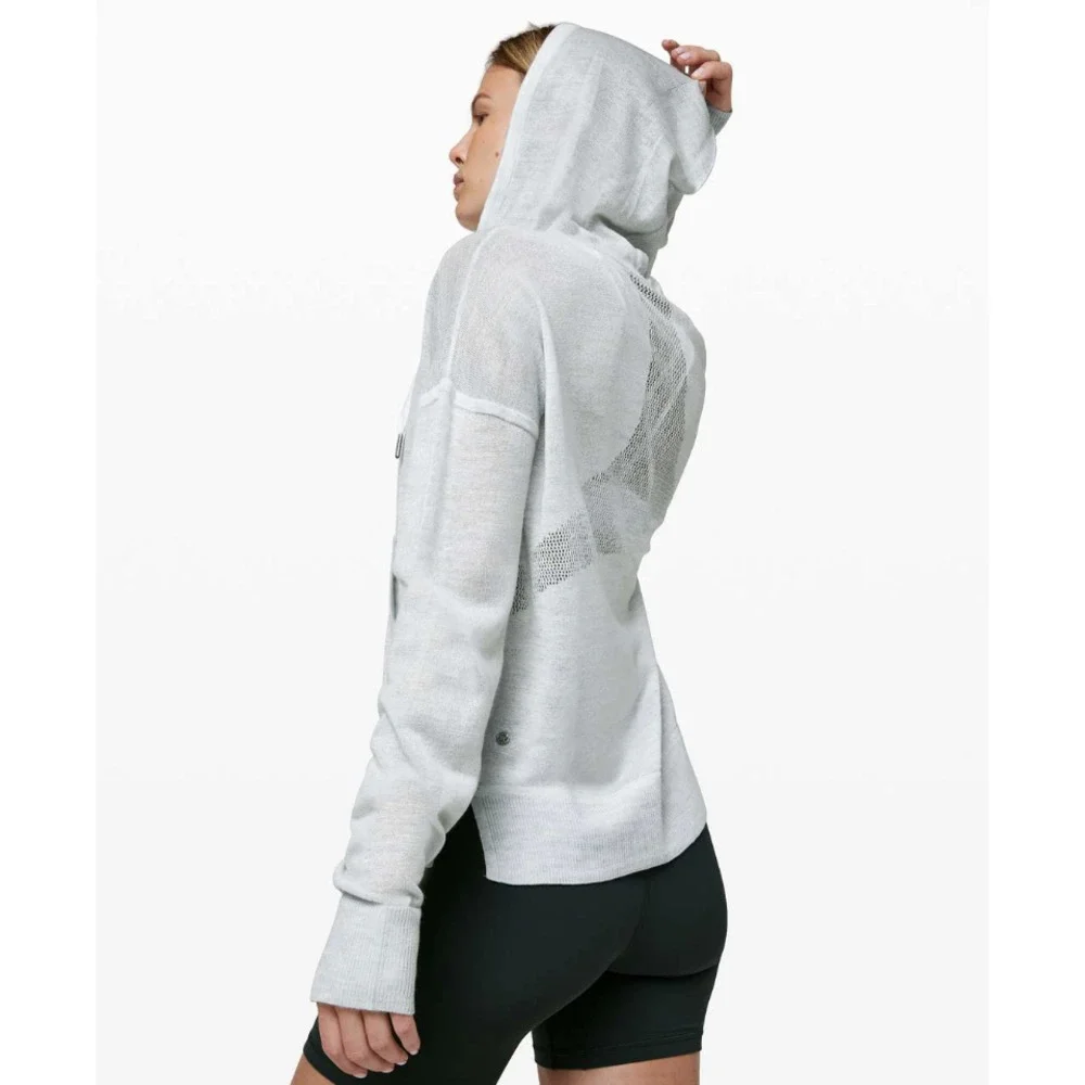 Lululemon Linen Lightweight Relaxed Hoodie 4 Blue NWOT*f